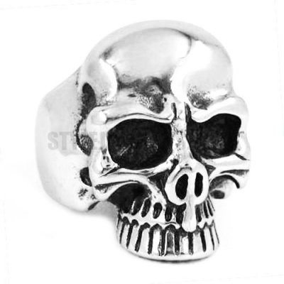 Gothic Stainless Steel Biker Skull Ring SWR0364
