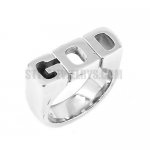 God Ring Stainless Steel Silver God Ring SWR0596