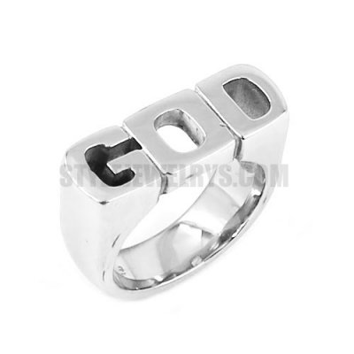 God Ring Stainless Steel Silver God Ring SWR0596