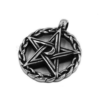 Pentagram Moon Pendant Stainless Steel Jewelry Celtic Knot Penant SWP0465