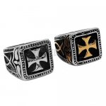 German Army Iron Cross Ring Stainless Steel Jewelry Trendy Cross Ring SWR0304SE