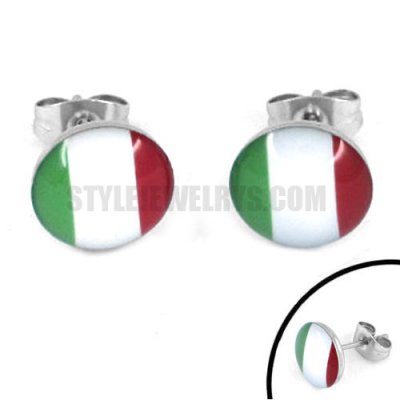 Stainless steel earring world cup earring & Italy symbol earring SJE370087