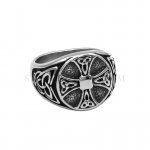 Celtic Knot Cross Ring Stainless Steel Jewelry Nordic Rune Odin Symbol Amulet Biker Ring Wholesale SWR0853