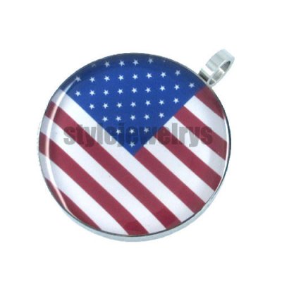 Stainless steel jewelry pendant America flag pendant SWP0068