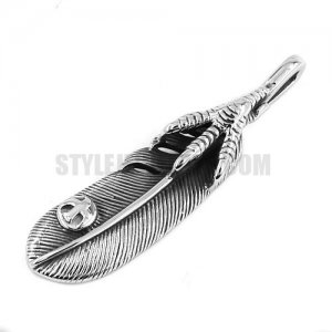 Gothic Biker Dragon Claw Pendant Stainless Steel Feather Pendant SWP0424