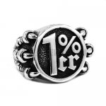 Gothic Stainless Steel Dragon Claw One Percent Ring SWR0459
