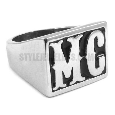Stainless Steel Ring Carved Word Ring SWR0257