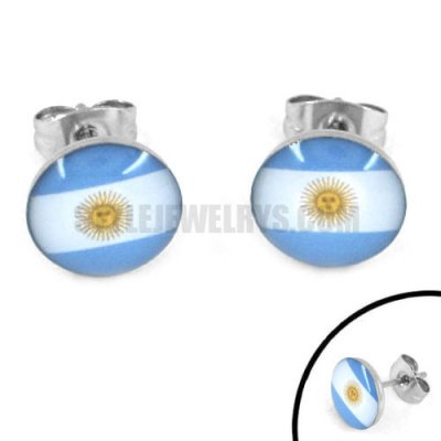 Stainless steel earring world cup earring & Argentina symbol earring SJE370090