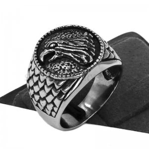 Vintage Eagle Head Ring Stainless Steel Jewelry Animal Jewelry Ring Biker Ring SWR0908