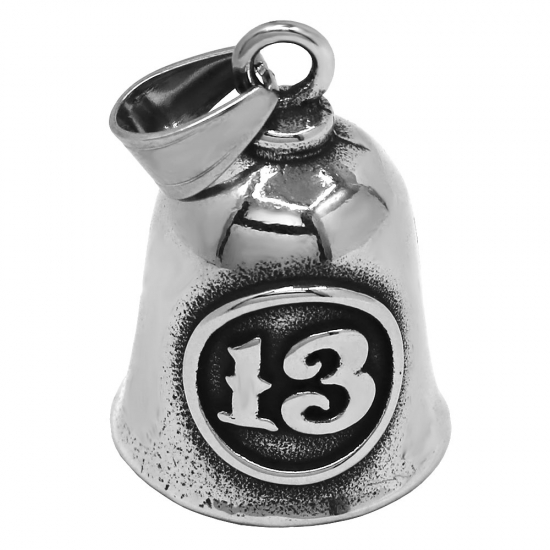 Carved Word Bell Pendant Stainless Steel Jewelry Pendant Fashion Biker Bell Pendant SWP0693 - Click Image to Close