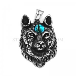 Stainless Steel Howling Wolf Pendant Viking Celt Charm Fashion Jewelry SWP0546