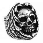 Stainless Steel Ring Gothi Wing Skull Ring SWR0390