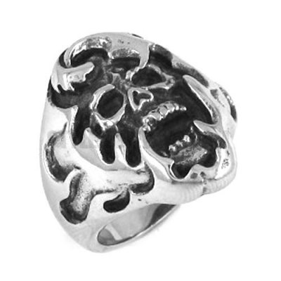 Stainless Steel ring gothic skull ring SWR0179