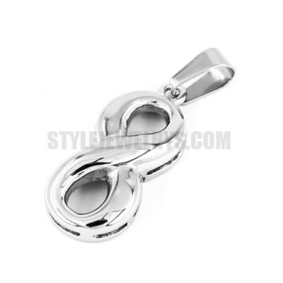 Stainless Steel Infinity Love Mens Womens Pendant, Promise Engagement Wedding Band Pendant SWP0361