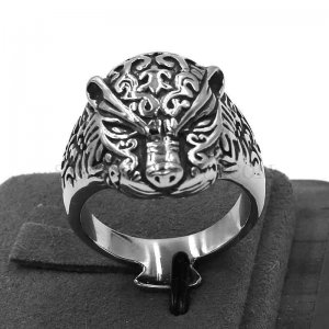 Leopard Ring Stainless Steel Jewelry Animal Ring Wholesale SWR0905