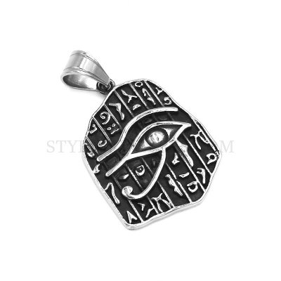 Egyptian Eye of Horus Ra Udjat Amulet Pendant Stainless Steel Pendant Egypt Pharaoh Eyes Biker Pendant Wholesale SWP0550