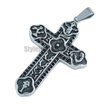 Stainless steel jewelry pendant St. Maria prayer cross pendant SWP0009