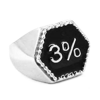 Gothic Stainless Steel Carved Word Ring Biker Ring SWR0386