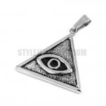 Illuminati Pyramid Eye Symbol Pendant Stainless Steel Jewelry Punk Motor Biker Masonic Pendant Wholesale SWP0373