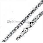 Stainless steel jewelry Chain 50cm - 55cm length snake link chain w/lobster thickness 3.2mm ch360217