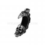 Gothic Skull Pendant Stainless Steel Skull Pendant Biker Pendant SWP0559
