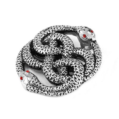 Stainless Steel Double Head Snake Pendant SWP0359