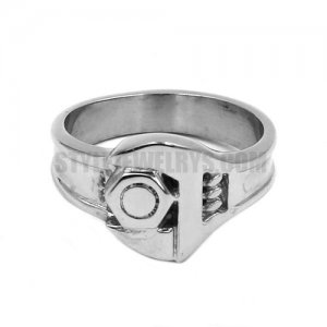 Silver Spanner Ring Stainless Steel Jewelry Ring Biker Ring Wholesale SWR0755