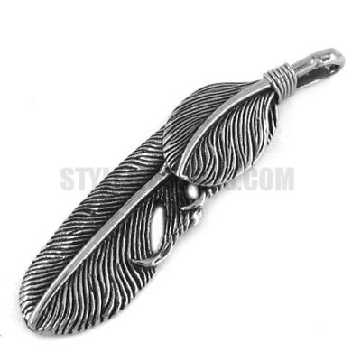 Stainless steel jewelry pendant feathers pendant SWP0132