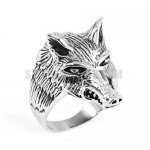 Vintage Gothic Wolf Stainless Steel Mens Ring SWR0525