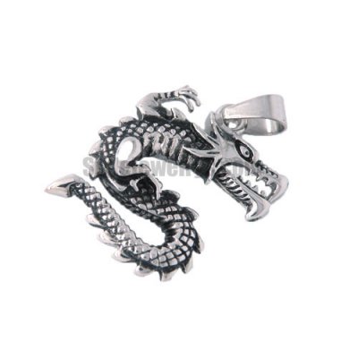 Stainless Steeljewelry pendant 2 tone Dragon Chinese Zodiac Sign Charm Pendant SWP0018