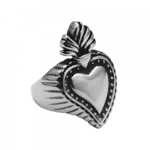Fashion Crown Heart Ring Stainless Steel Jewelry Irish Celtic Knot Symbol Biker Wedding Ring for Women Girls SWR1029