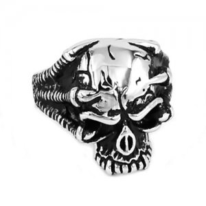 Gothic Stainless Steel Claw Skull Men Ring SWR0537