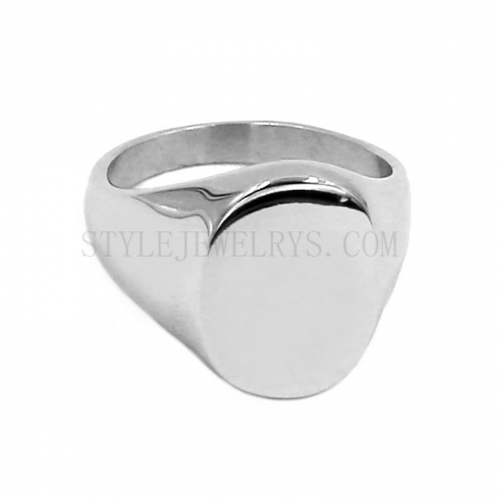 Steel Solider Simple Fashion Vintage Silver Color Ring Stainless Steel Ring Fashion Jewelry Wholesale SWR0800 - Click Image to Close