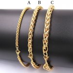 Stainless Steel Jewelry Chain 55cm - 60cm Length Gold Celtic Rope Chain Necklace Ch360306
