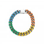 7-13mm Fashion Colorful Cuban Bracelet Stainless Steel Personality Cuban Link Chain Bracelet For Men Women Couple Gift SJB0390