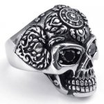 Vintage Stainless Steel Gothic Skull Biker Men Ring SWR0099