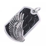 Stainless steel jewelry pendant black single wing pendant SWP0076