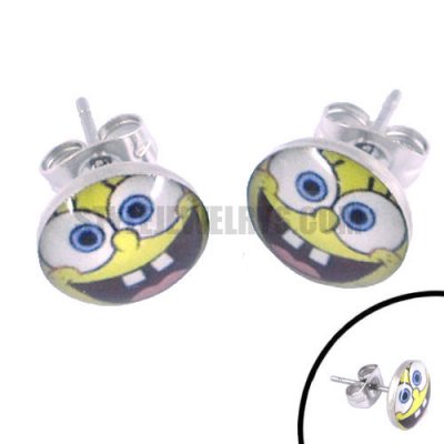 Stainless steel jewelry Spongebob earring SJE370034