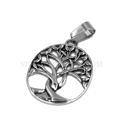 Celtic Knot Life Tree Pendant Stainless Steel Jewelry Claddagh Style Pendant Fashion Biker Pendant SWP0516