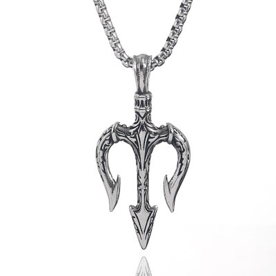 Norse Viking Trident Pendant Stainless Steel Fashion Pendant Celtic Knot Jewelry Biker Pendant SWP0672