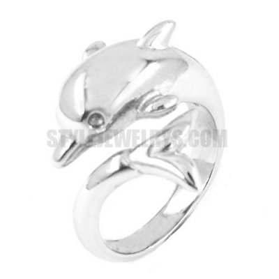 Stainless Steel Dolphin Ring SWR0300