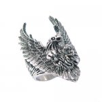Stainless steel jewelry ring American spirit Eagle Medallion Ring biker ring SWR0024