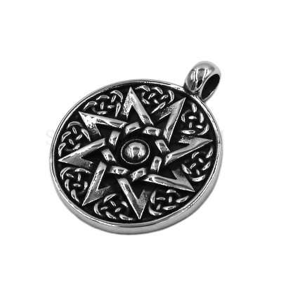 Celtic Knot Star Shape Pendant Stainless Steel Jewelry Circular Pendant SWP0463