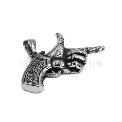 Pistol Gestures Pendant Stainless Steel Jewelry Pendant SWP0593