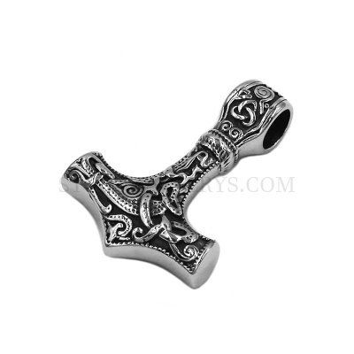 Norse Viking Axe Biker Pendant Thor Hammer Pendant Stainless Steel Jewelry Celtic Knot Biker Men Pendant Wholesale SWP0494