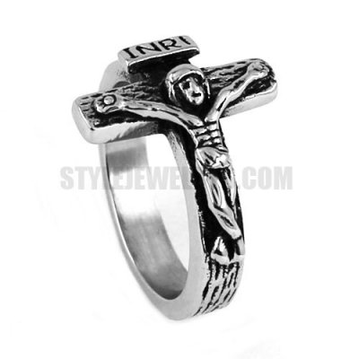 Stainless Steel jewelry Ring crucifix cross Ring SWR0480