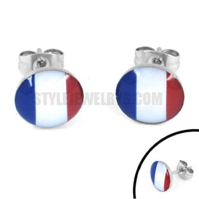 Stainless steel earring world cup earring & France symbol earring SJE370088