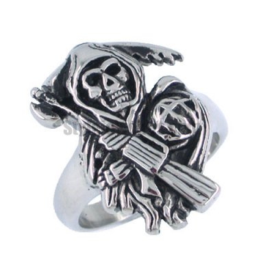 Gothic Biker Skull Ring Stainless Steel Jewelry Ring Men Ring SWR0000