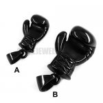 Stainless Steel Black Boxing Gloves Pendant SWP0350