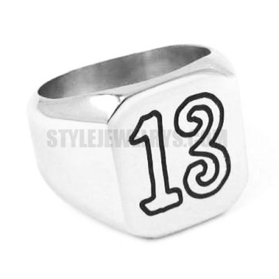 Stainless Steel Carved Word Ring Band Biker Ring SWR0316
